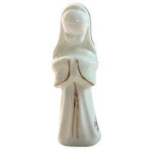 Vintage Royal Tara Figurine Praying Girl Fine Bone China Handmade Angel Nun